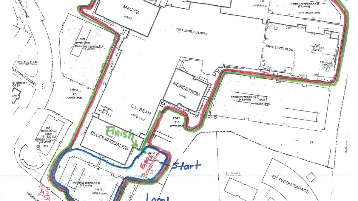Tysons Chamber 5k course map