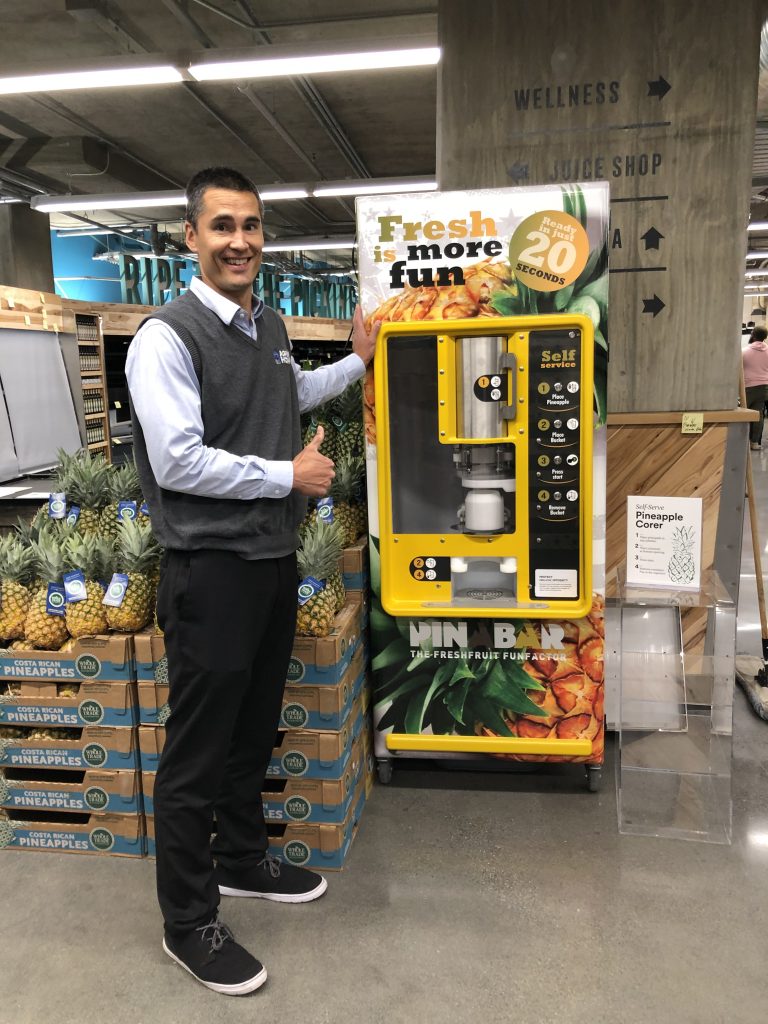 how do you core your pineapple? use this machine at tysons corner whole foods