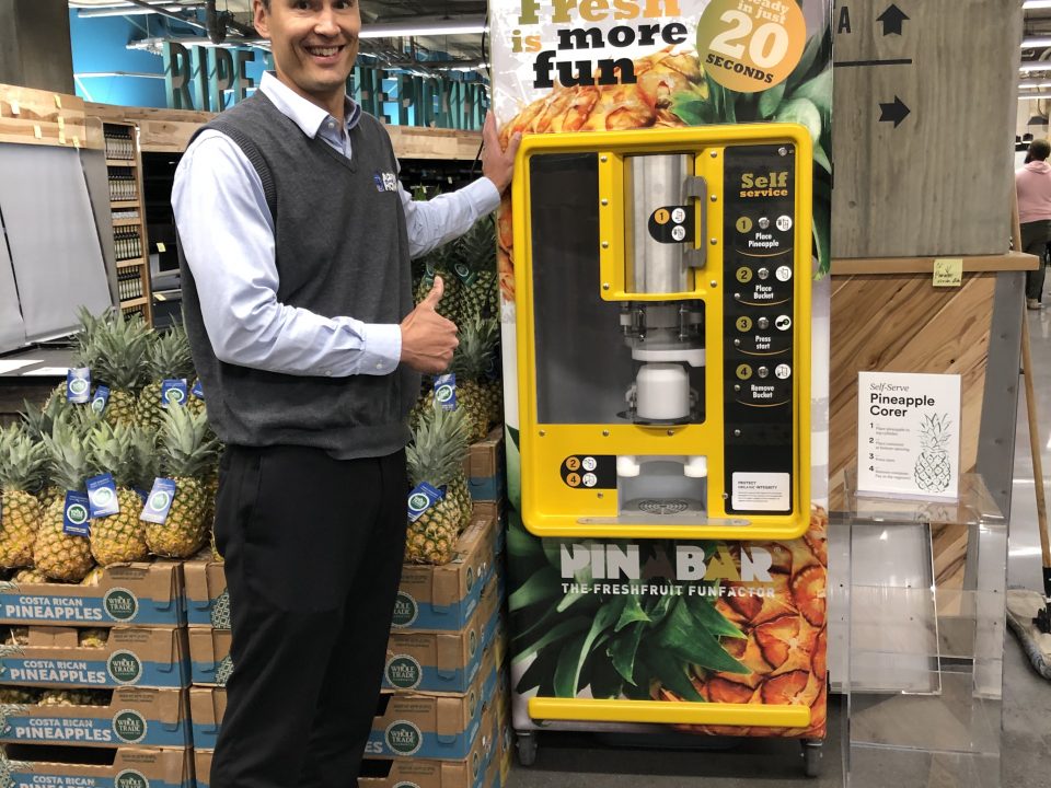 how do you core your pineapple? use this machine at tysons corner whole foods